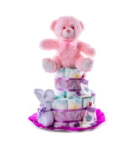 Lilac - Small Diapers Cake by Flores Avril