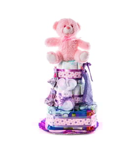 Lilac - Medium Diapers Cake by Flores Avril