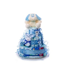 Blue - Large Diapers Cake by Flores Avril