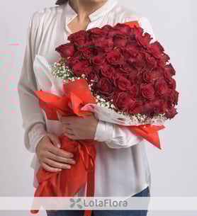 Ramo de 60 rosas rojas - Amor incondicional
