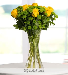7 Rosas amarillas - Primavera floreciente