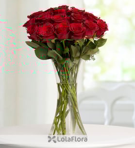19 Rosas rojas - Corazones rojos