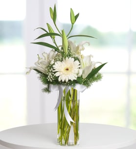 Gerberas and Lilies - White Magic