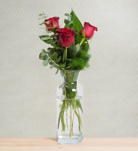 3 rosas rojas: Trío feliz