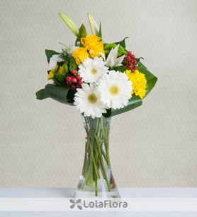 Lilies, Roses and Gerberas - Bright Morning