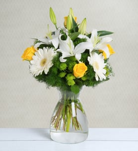 Lilies, Gerberas and Roses - Sun and Clouds