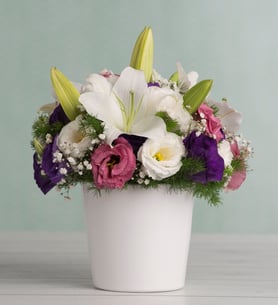 Lilies and Lisianthus - Soft Kiss