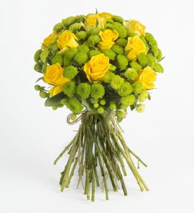 Love Evergreen - Yellow Roses and Green Cuts