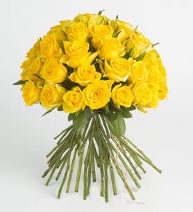 Canary Sweetheart - Yellow Roses Bouquet