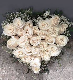 White heart - Funeral Arrangement