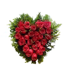 Red heart - Funeral Arrangement