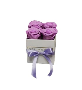 Lilac little detail - Preserved roses in mini box